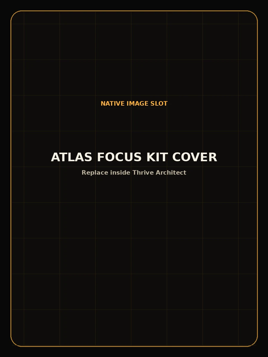 Atlas Focus Kit cover showing a practical starter kit for focus, energy and daily discipline.