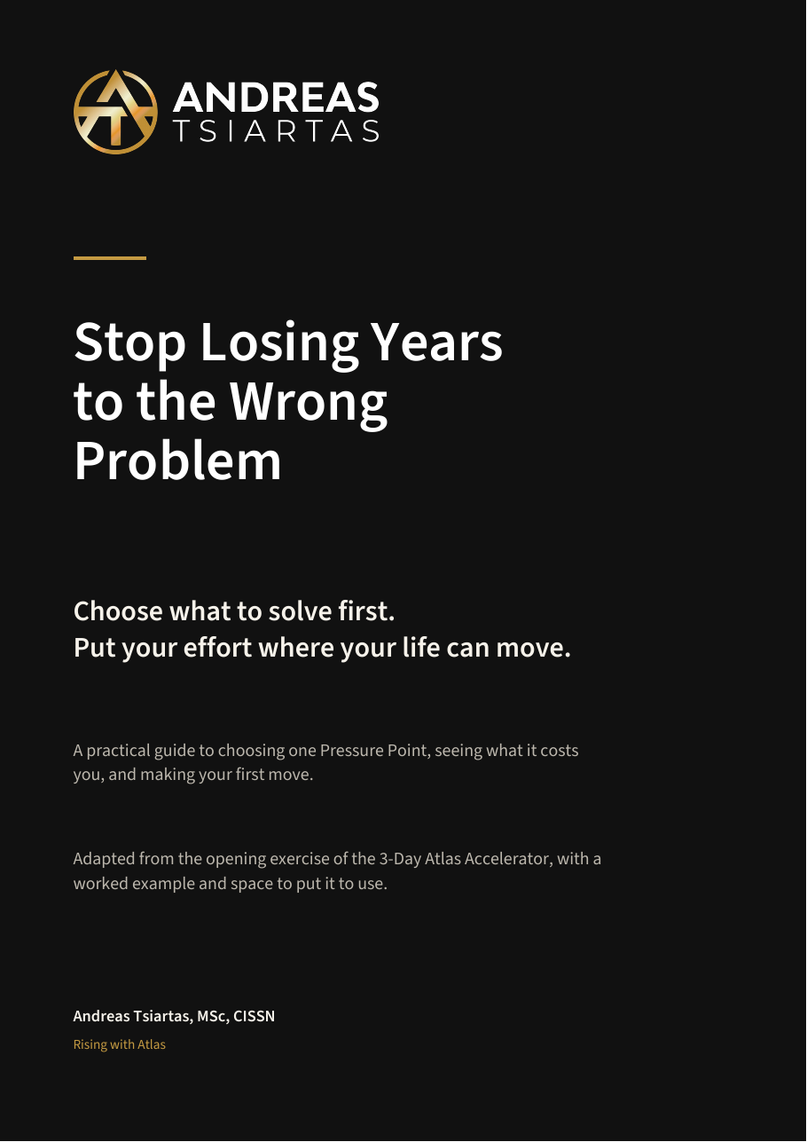 Cover of Stop Losing Years to the Wrong Problem by Andreas Tsiartas